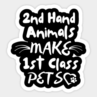 Second-hand animals make first-class pets Sticker